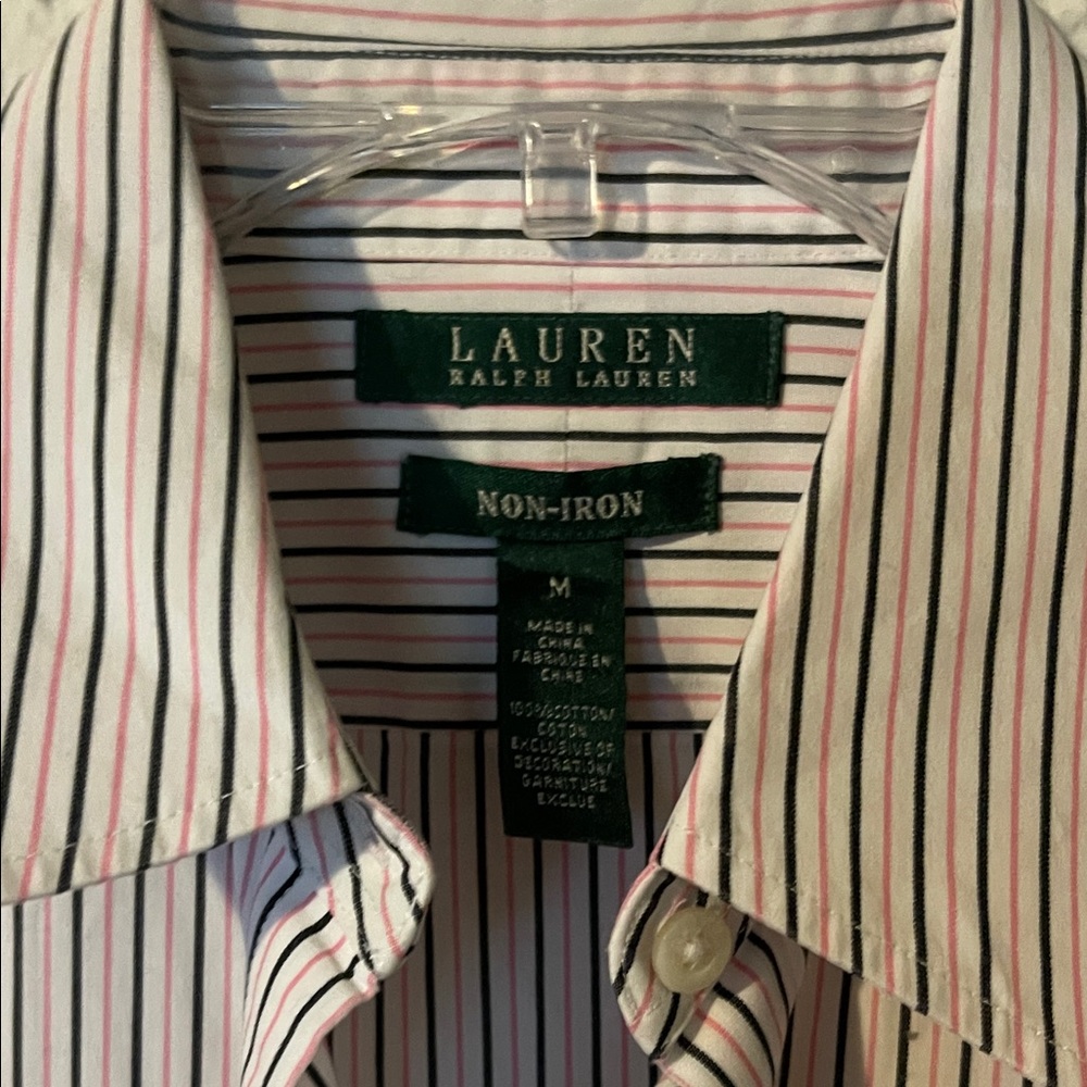 Lauren Ralph Lauren Black and White Striped Shirt - Picture 4 of 8